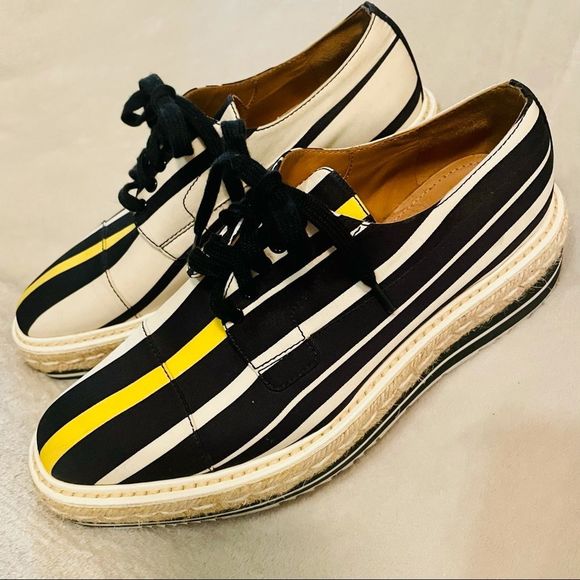 Authentic Prada Striped Platform Creepers - Picture 7 of 16